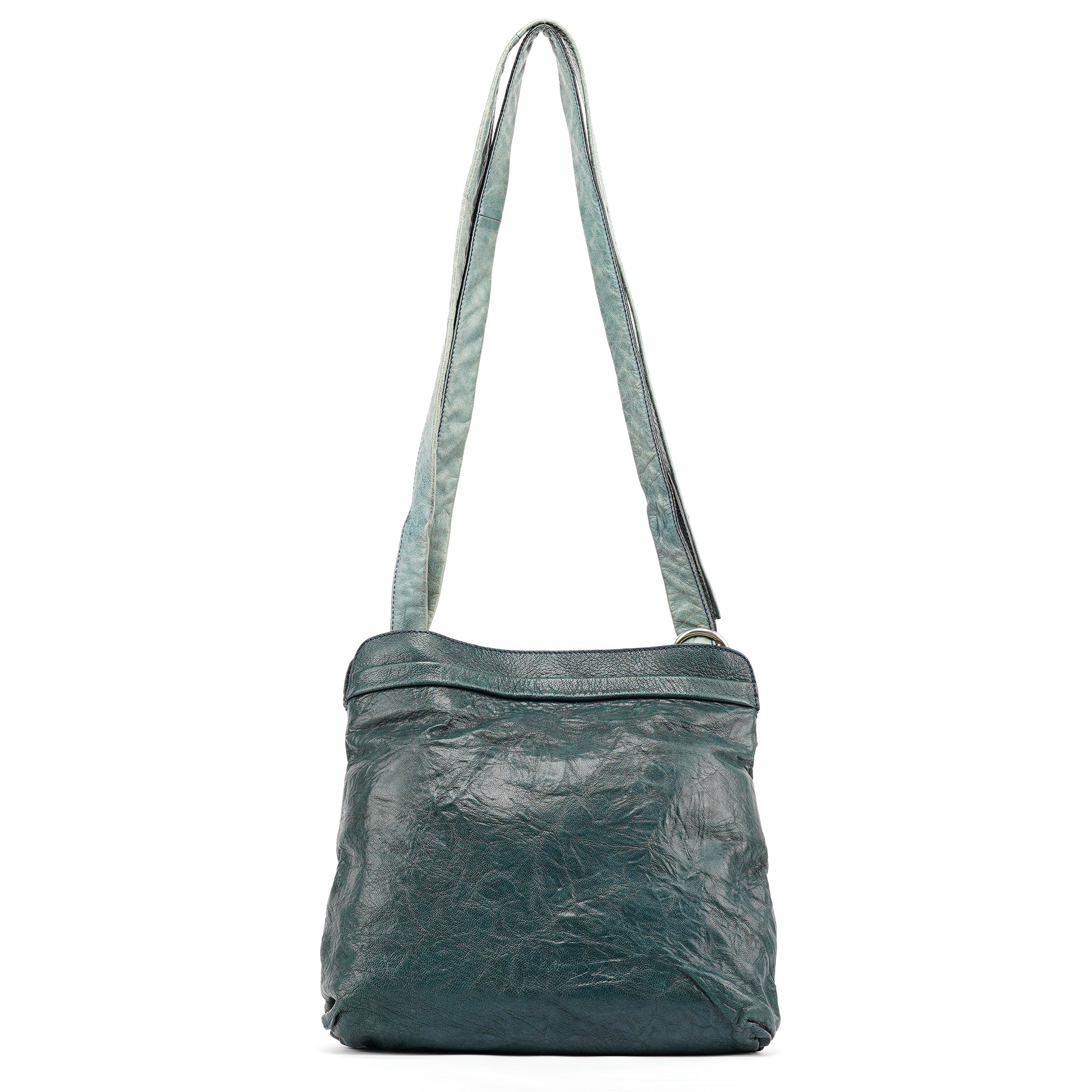 Chloé Chloé Navy Turquoise Leather Bay Crossbody Bag