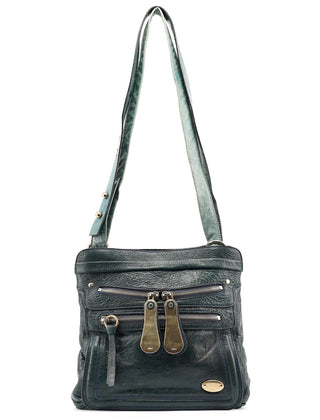 Chloé Chloé Navy Turquoise Leather Bay Crossbody Bag