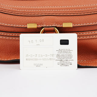 Chloe Coral Leather Marcie Shoulder Bag