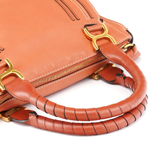Chloe Coral Leather Marcie Shoulder Bag