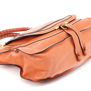 Chloe Coral Leather Marcie Shoulder Bag