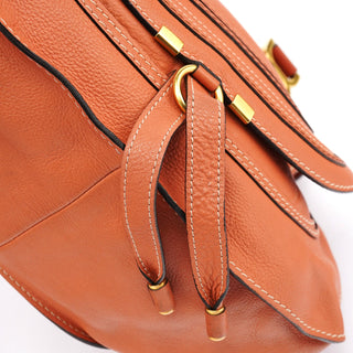 Chloe Coral Leather Marcie Shoulder Bag