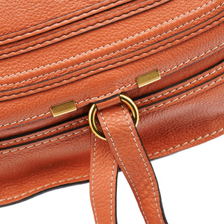 Chloe Coral Leather Marcie Shoulder Bag
