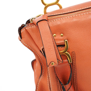 Chloe Coral Leather Marcie Shoulder Bag
