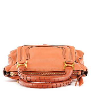Chloe Coral Leather Marcie Shoulder Bag