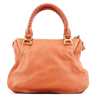 Chloe Coral Leather Marcie Shoulder Bag