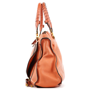 Chloe Coral Leather Marcie Shoulder Bag