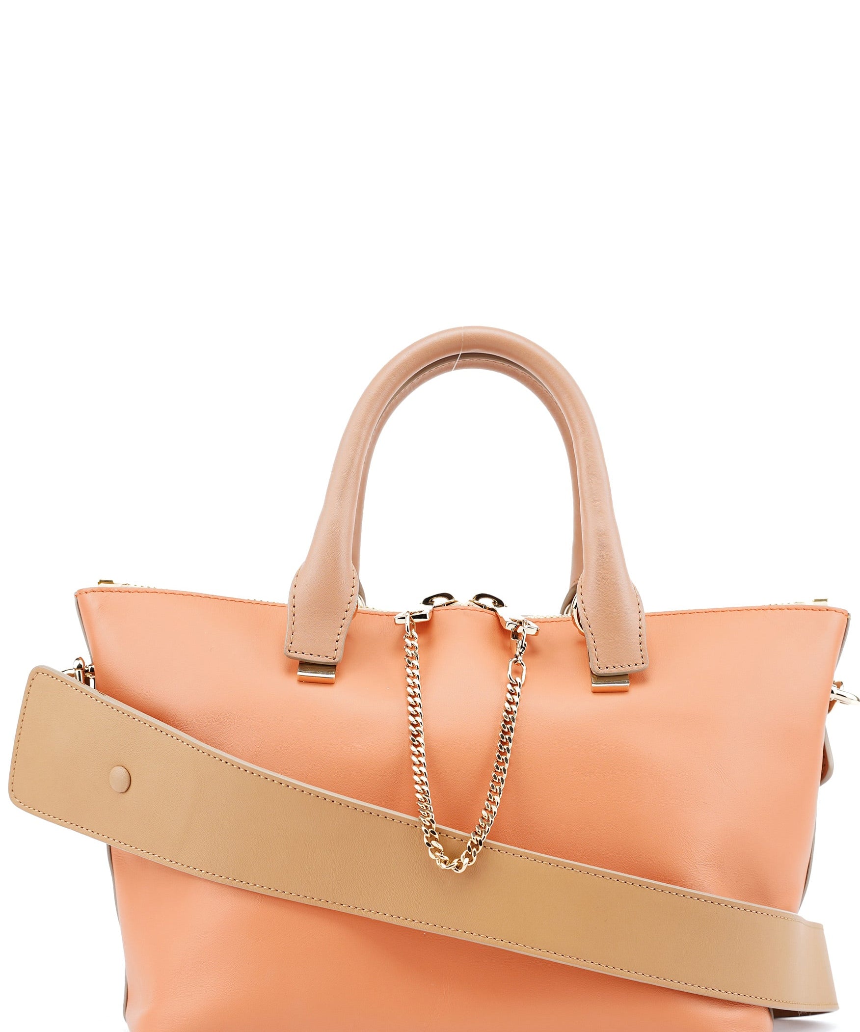Chloé Coral Pink Leather Baily 2-Way Bag