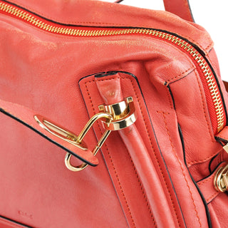 Chloe Coral Pink Leather Paraty 2-Way Bag
