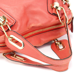 Chloe Coral Pink Leather Paraty 2-Way Bag