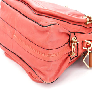 Chloe Coral Pink Leather Paraty 2-Way Bag