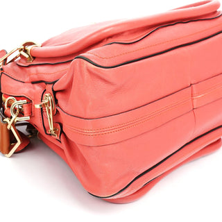 Chloe Coral Pink Leather Paraty 2-Way Bag