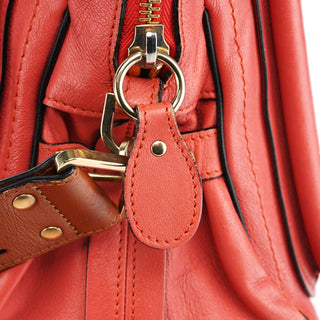 Chloe Coral Pink Leather Paraty 2-Way Bag
