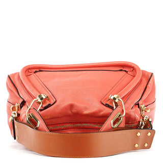 Chloe Coral Pink Leather Paraty 2-Way Bag
