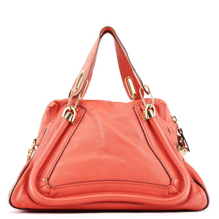 Chloe Coral Pink Leather Paraty 2-Way Bag
