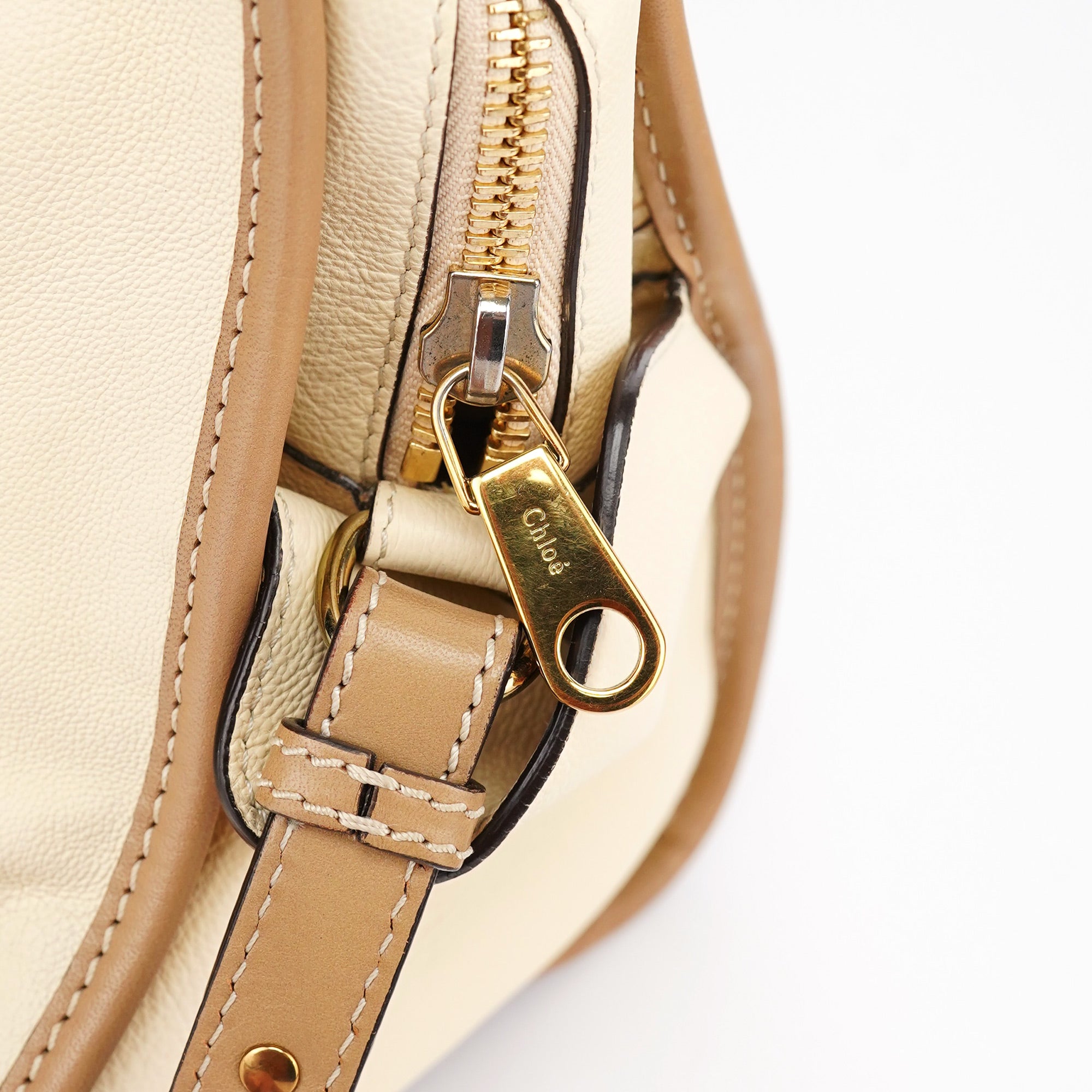 Chloé Cream Leather 2-Way Tote Bag