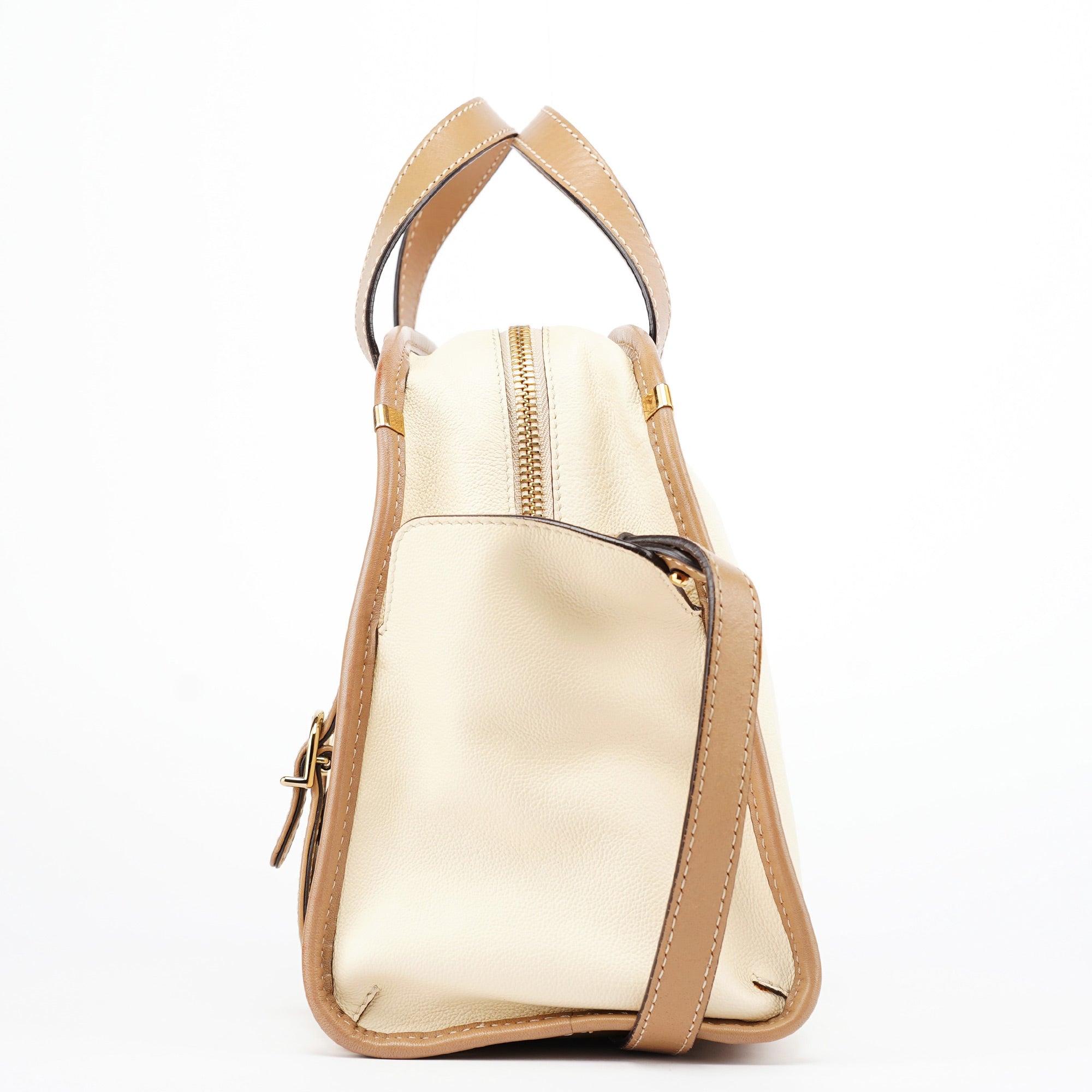 Chloé Cream Leather 2-Way Tote Bag
