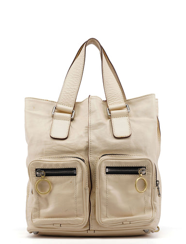 Chloé Cream Leather Betty Tote Bag