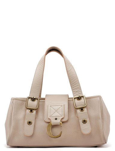 Chloé Cream Leather C Tote Bag