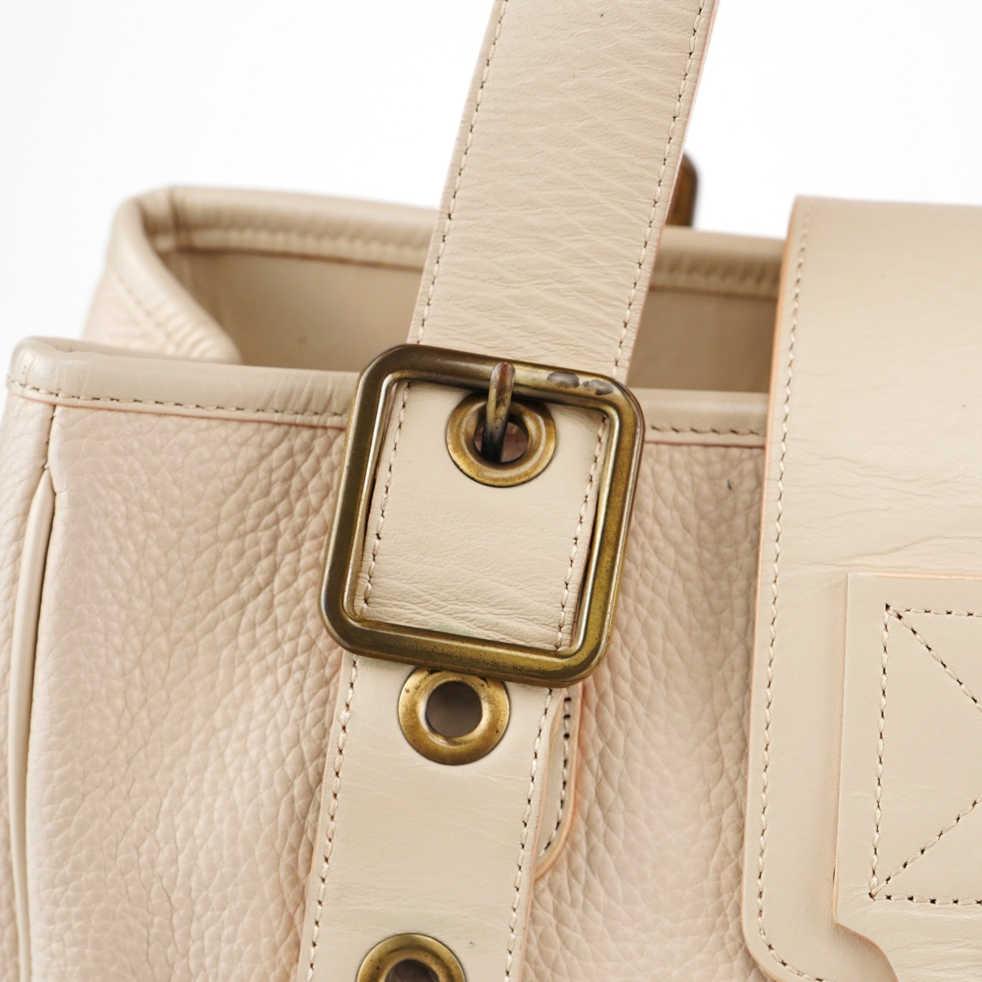 Chloé Cream Leather C Tote Bag