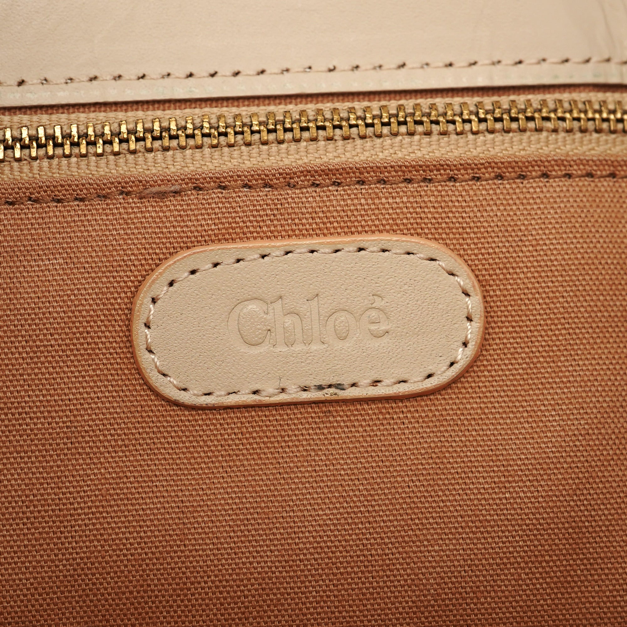 Chloé Cream Leather C Tote Bag