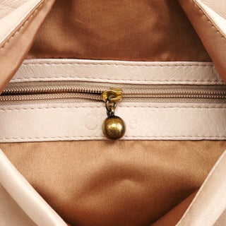 Chloé Cream Leather Embroidered Embwellished Hobo Bag