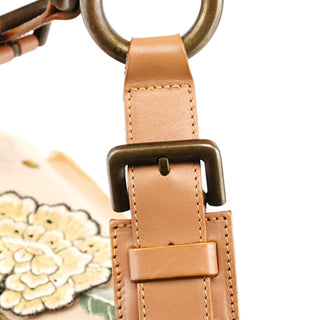 Chloé Cream Leather Embroidered Embwellished Hobo Bag