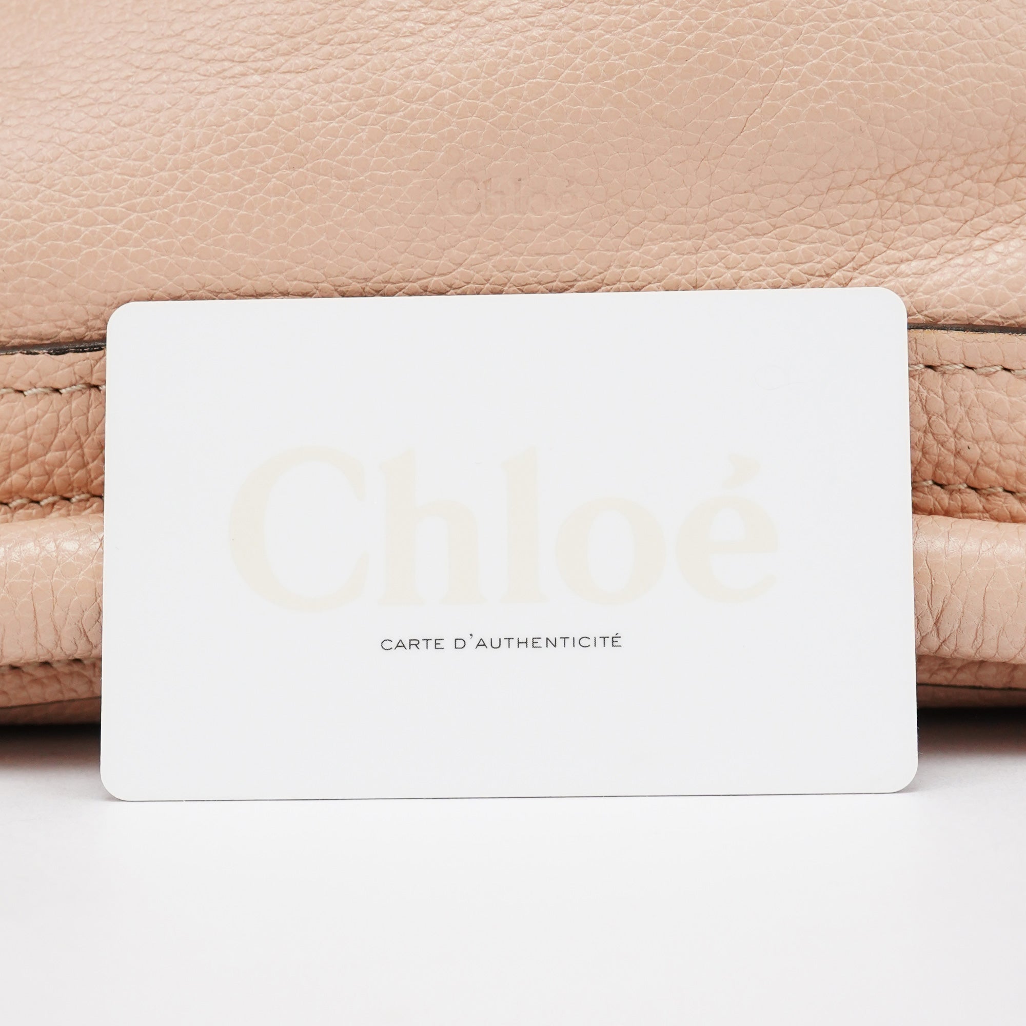 Chloé Sac deux portés Paraty en cuir crème