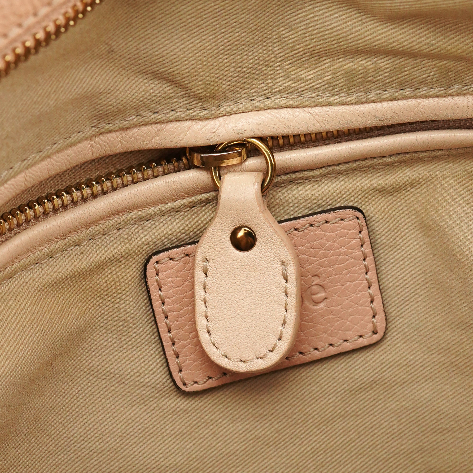 Chloé Sac deux portés Paraty en cuir crème