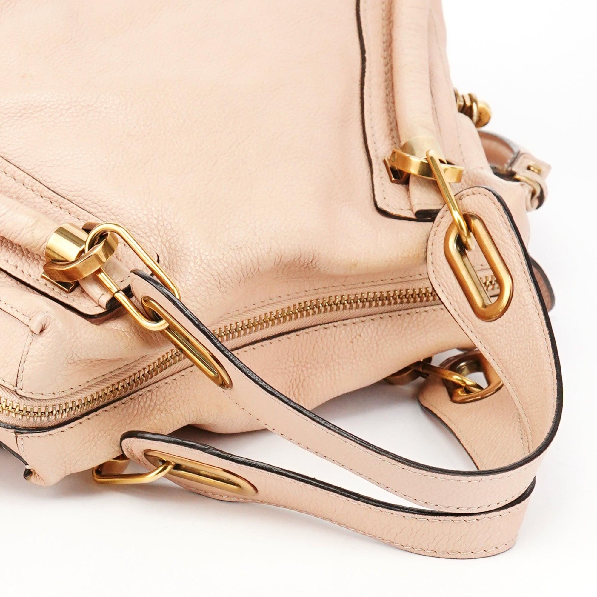 Chloé Sac deux portés Paraty en cuir crème