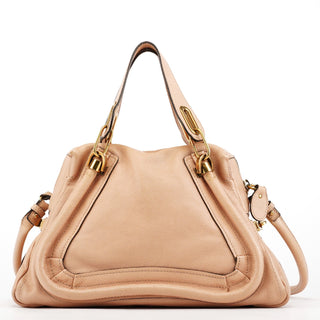 Chloe Cream Leather Paraty 2-Way Bag
