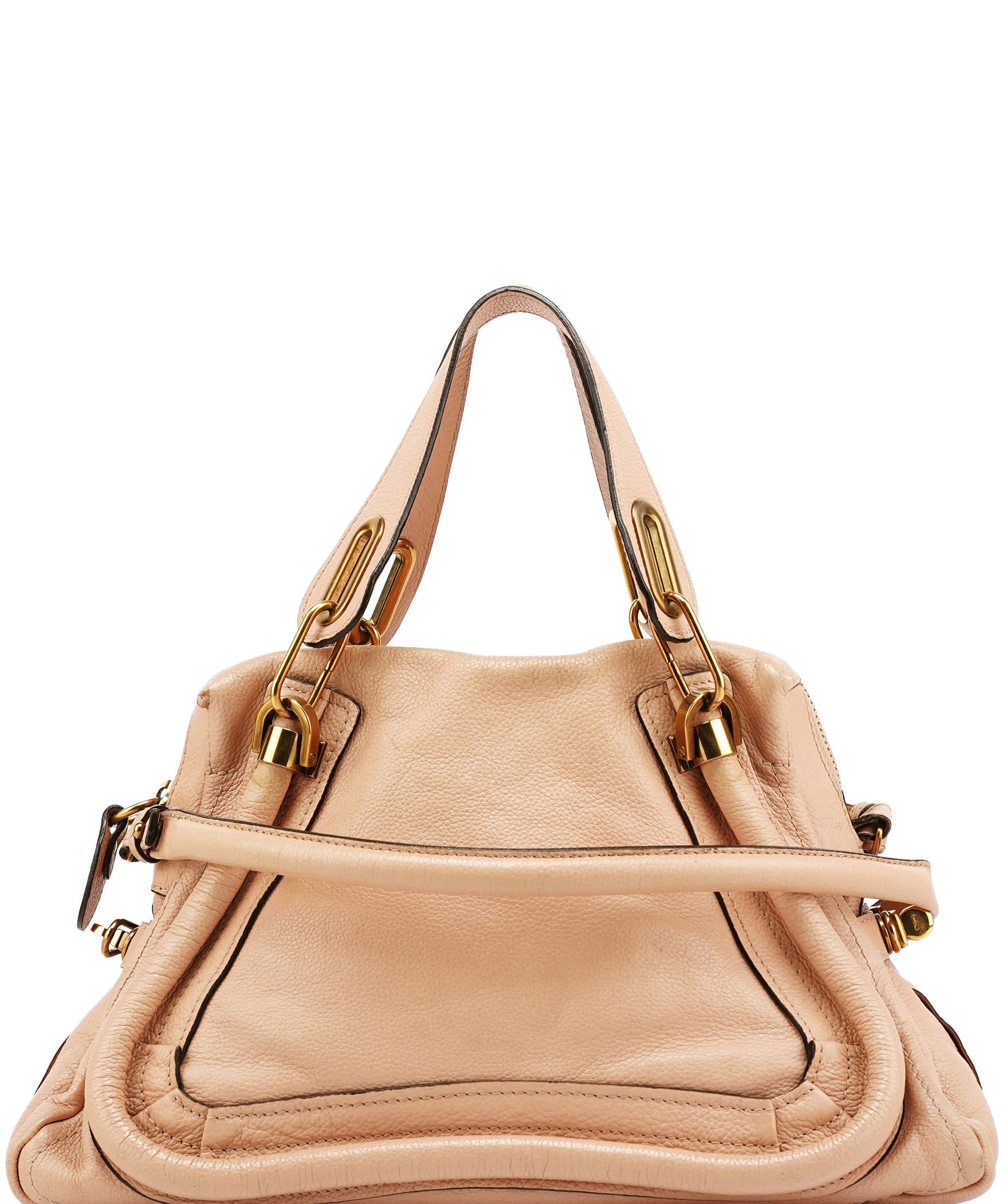 Chloe Cream Leather Paraty 2-Way Bag