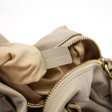 Chloé Sac deux portés Paraty en cuir crème