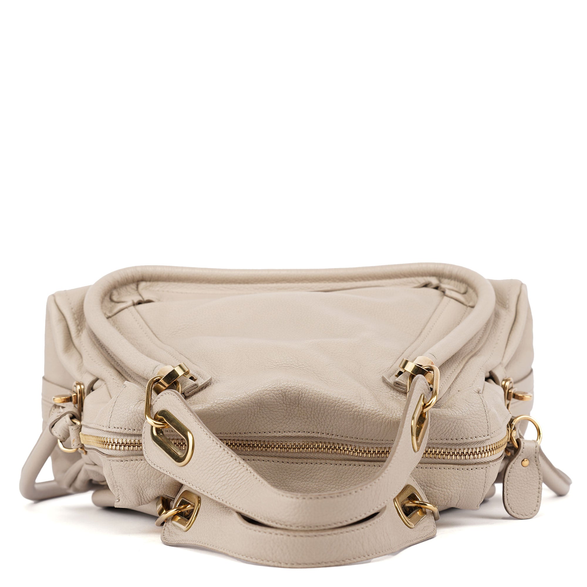 Chloé Sac deux portés Paraty en cuir crème