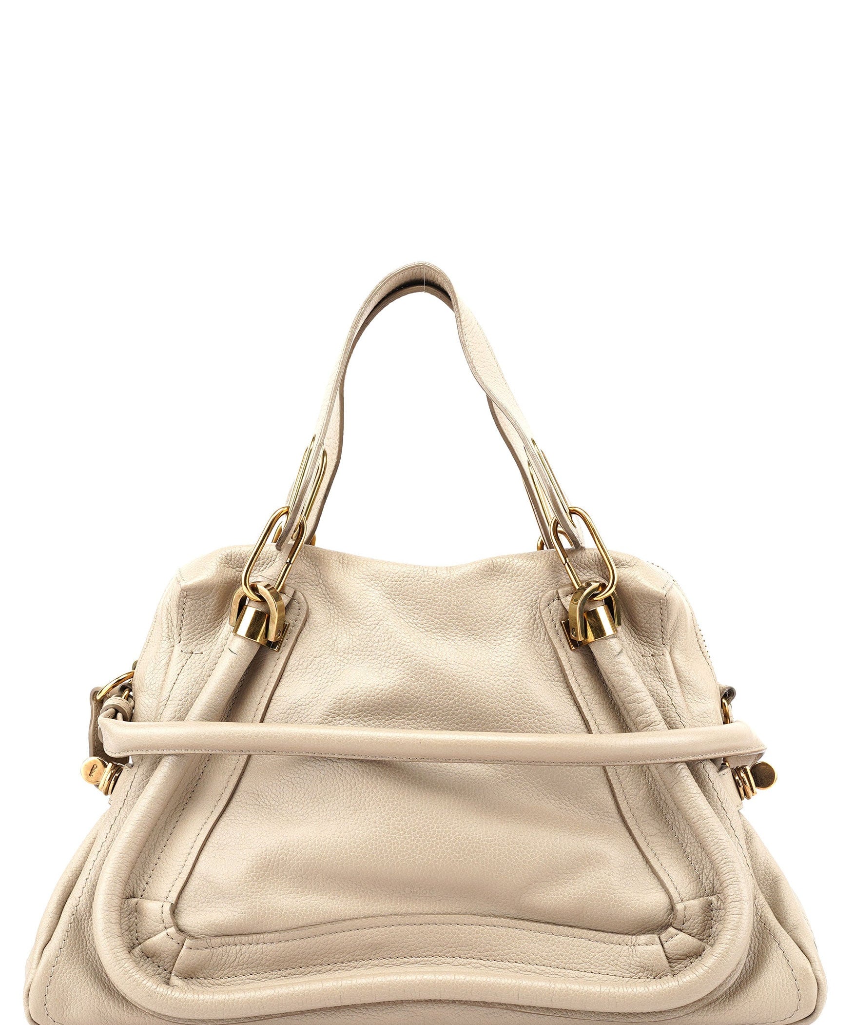 Chloé Cream Leather Paraty 2-Way Shoulder Bag