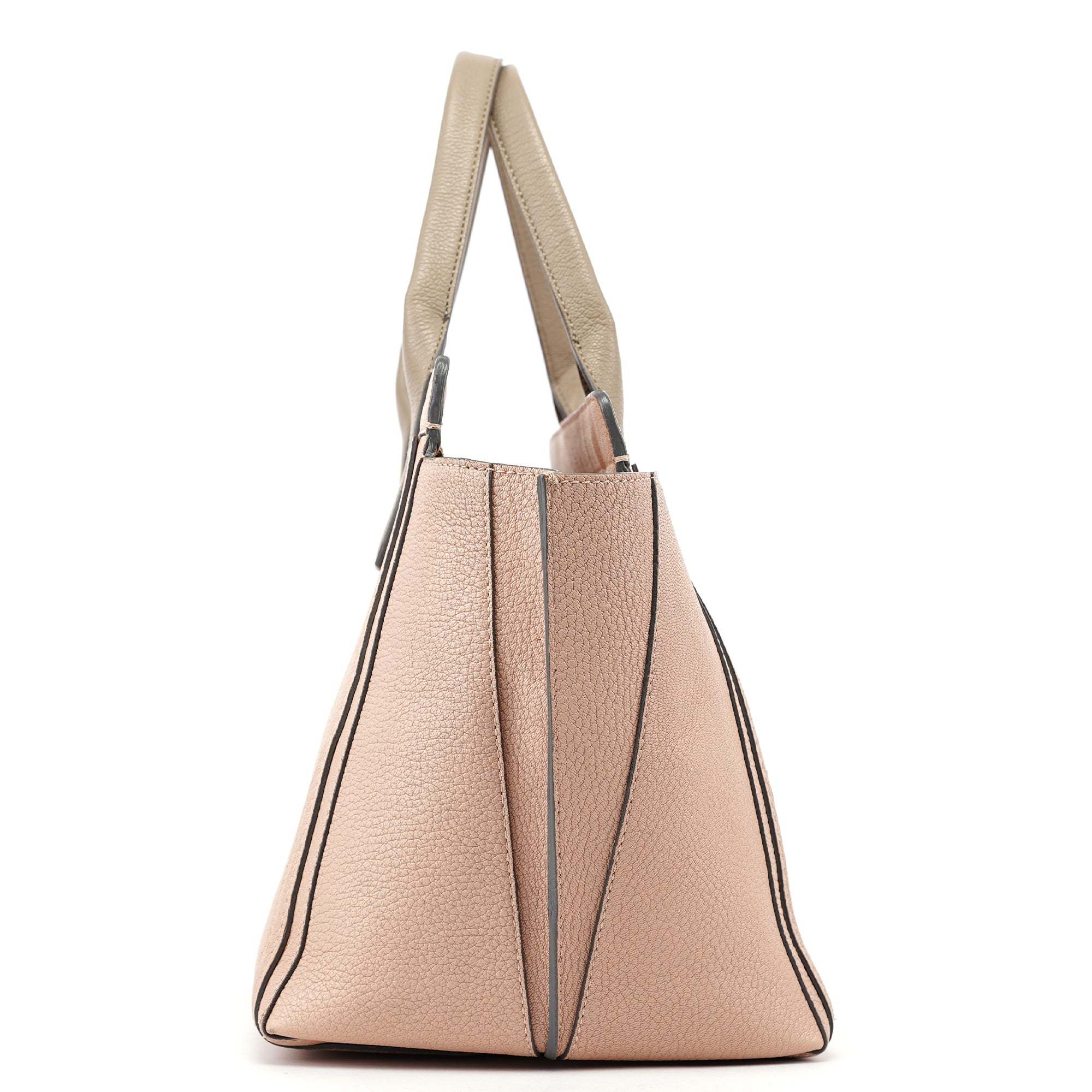 Chloé Tote Bag aus Kalbsleder in Creme und Oliv