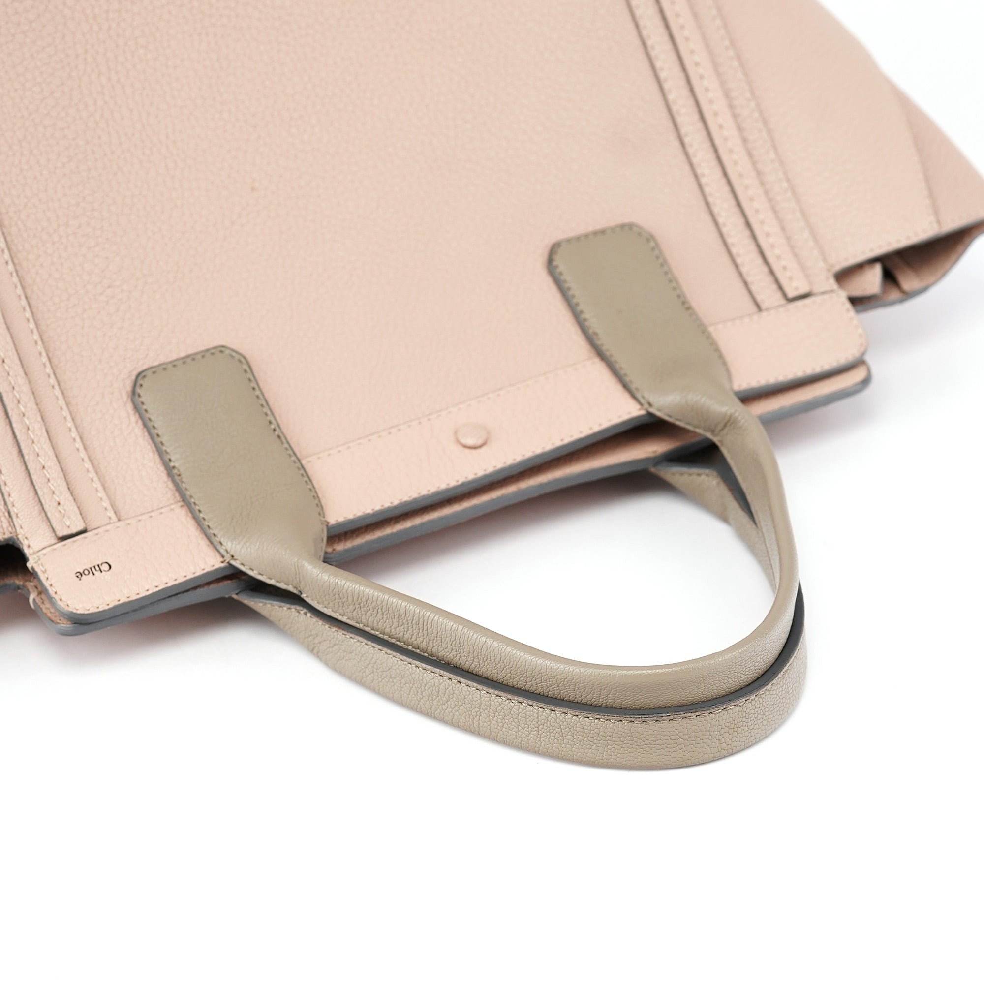Chloé Tote Bag aus Kalbsleder in Creme und Oliv