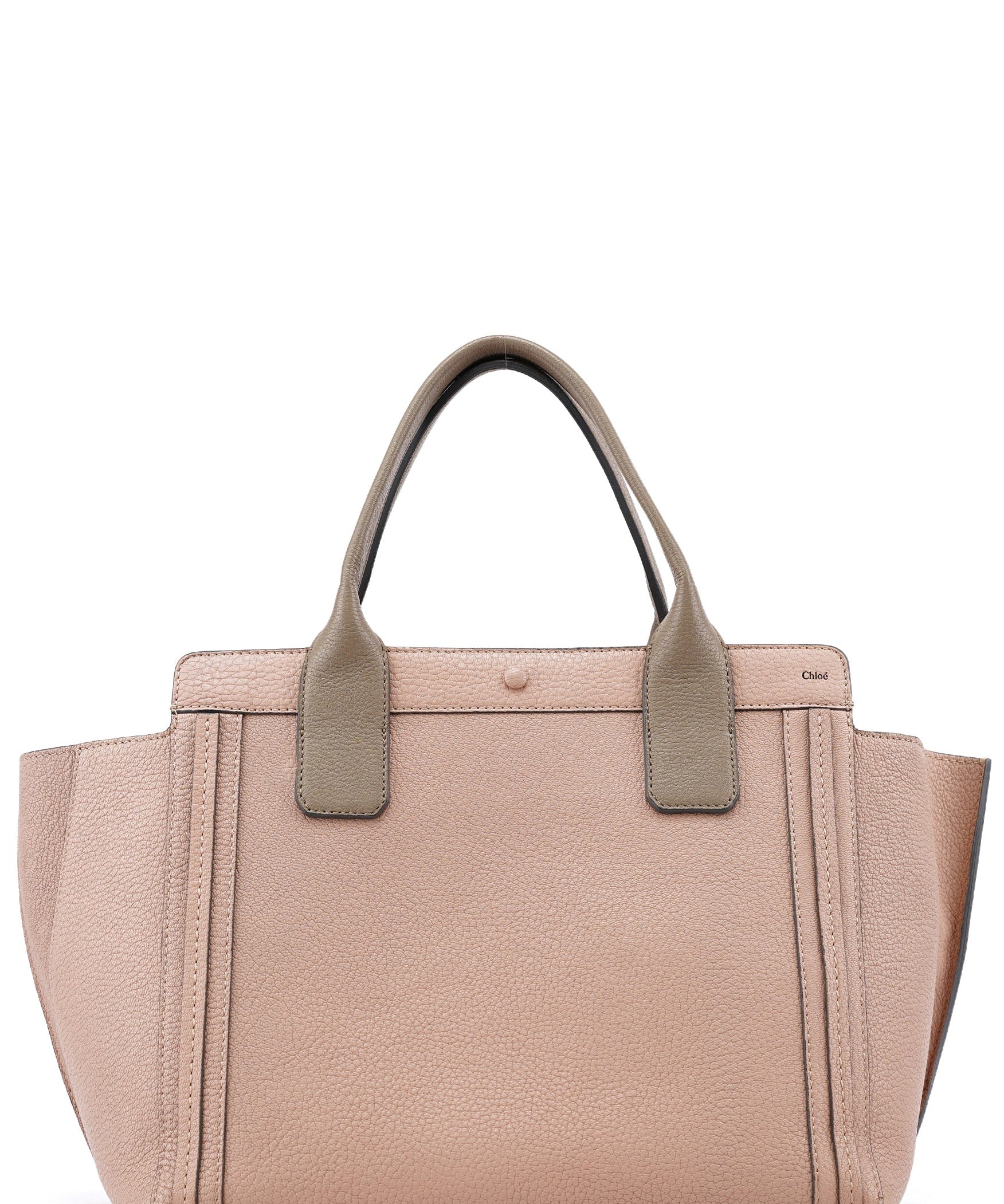Chloé Cream Olive Calfskin Tote Bag