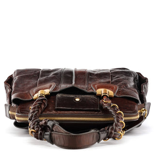 Chloé Dark Brown Leather Heloise Tote Bag