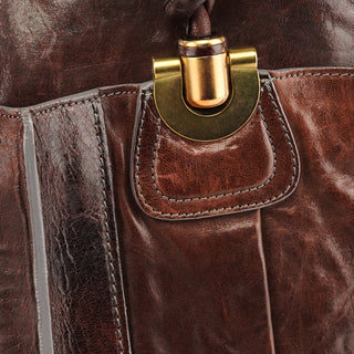 Chloé Dark Brown Leather Heloise Tote Bag