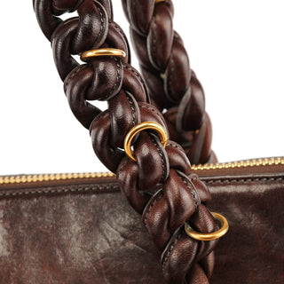 Chloé Dark Brown Leather Heloise Tote Bag