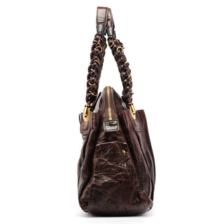 Chloé Dark Brown Leather Heloise Tote Bag