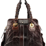 Chloé Dark Brown Leather Heloise Tote Bag