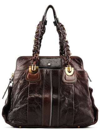 Chloé Dark Brown Leather Heloise Tote Bag