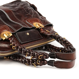 Chloé Dark Brown Leather Heloise Tote Bag