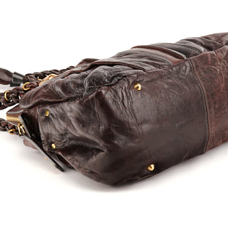 Chloé Dark Brown Leather Heloise Tote Bag