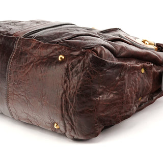 Chloé Dark Brown Leather Heloise Tote Bag