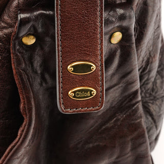Chloé Dark Brown Leather Heloise Tote Bag