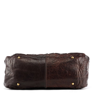 Chloé Dark Brown Leather Heloise Tote Bag