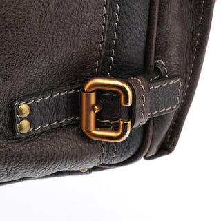 Chloe Dark Brown Leather Paddington Top Handle Bag